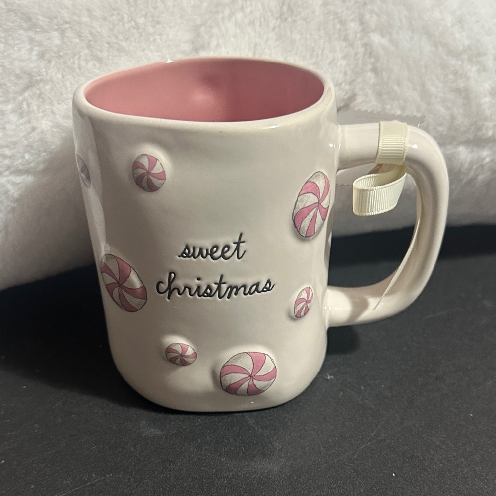Rae Dunn sweet Christmas peppermint candle mug